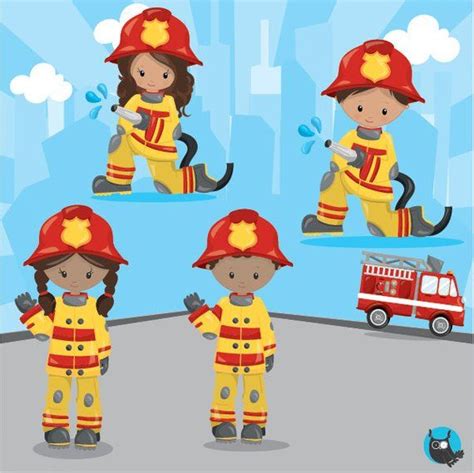 Buy 20 Get 10 Off Firefighter Clipart Commercial Use Firemen Etsy In