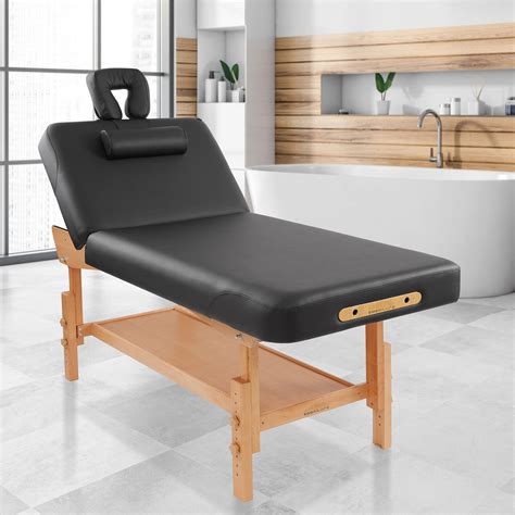 professional stationary massage table with shelf and backrest mix wholesale