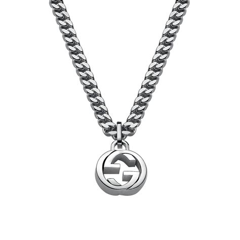 Gucci Interlocking G Mens Silver Necklace From Berrys Jewellers