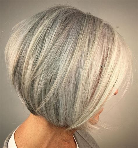 A Line Gray Bob For Women Over 60 Over 60 Hairstyles Short Hairstyles