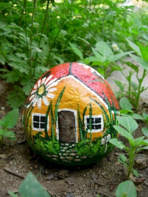 60 Creative Ideas Painted Rocks Garden Rock Painting Designs Rock