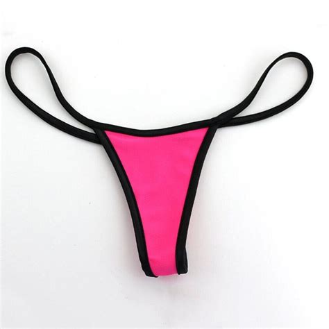 Soft Low Soft Low Waist Bikini Thong Sexy Thong Underwear Womens Black