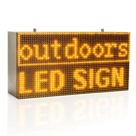 32 64cm Strong Yellow Programmable Led Sign With Scrolling Message