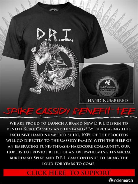 No Control Radio Dri Tee To Benefit Spike Cassidys Cancer Fight