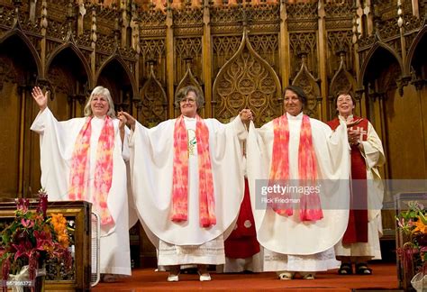 Newly Ordained Woman Roman Catholic Priests After The Ordination