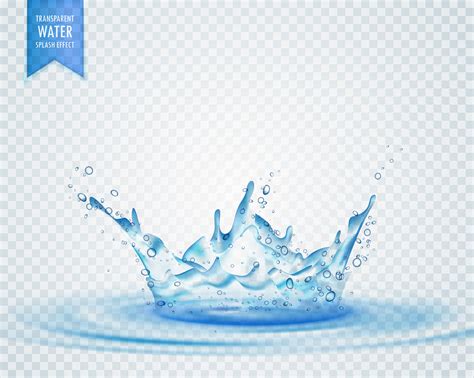 Isolated Water Splash Effect On Transparent Background Vector Choose