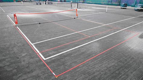 In tennis, the court is rectangular and is bounded by the baselines and sidelines. 10 & Under Tennis Lines For Clay Courts 36' Length