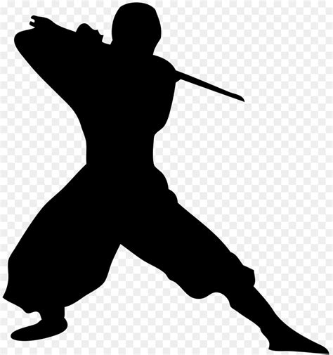 Ninja Samurai Siluet Gambar Png