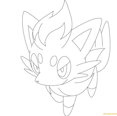 Zorua Pokemon Coloring Page Free Printable Coloring Pages