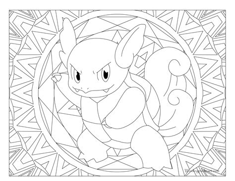 Adult Pokemon Coloring Page Wartortle ·