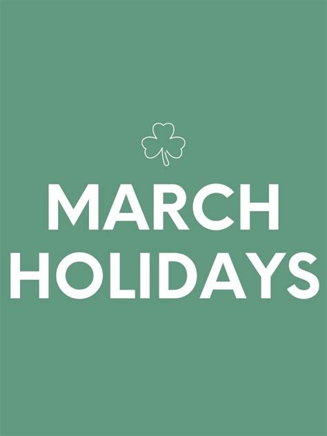 March Holidays And Observances 2024 March Holidays
