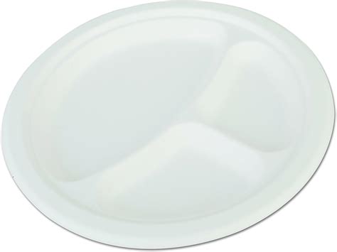 Southern Champion Tray 18163 10 Champware 3 Section Molded Fiber White