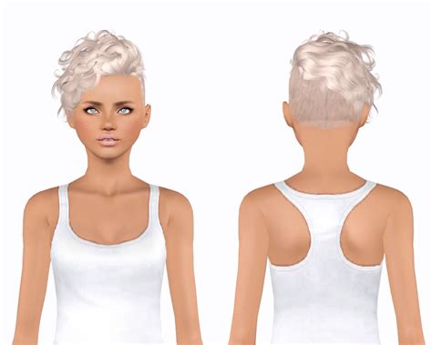 Newsea S Black Bullet Hairstyle Retextured By Plumblomb Sims Hairs