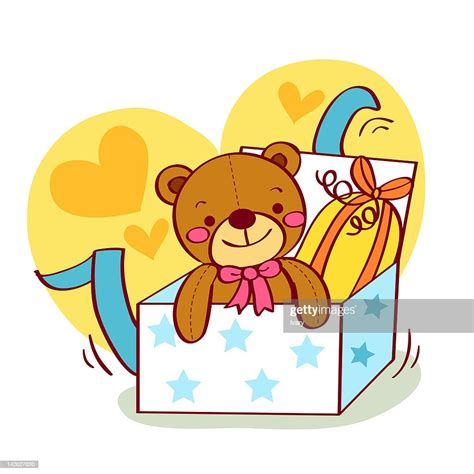 Cute Teddy Bear In A T Box High Res Vector Graphic Getty Images