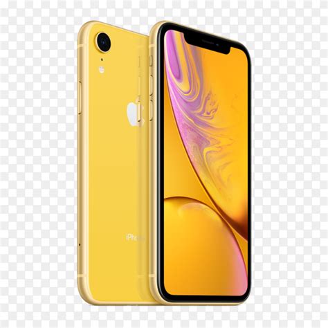 Iphone Xr Yellow Mobile Phone On Transparent Background