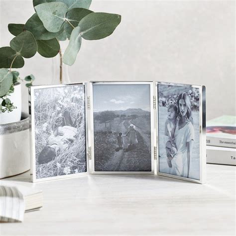 Fine Silver Hinged Picture Frame 4x6” Picture Frames The White