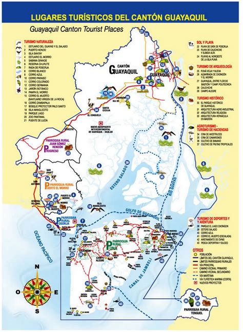 Mapa de Guayaquil Mapa Físico Geográfico Político turístico y