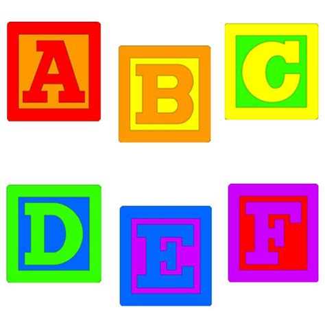 Baby Blocks Alphabet Clip Art Etsy