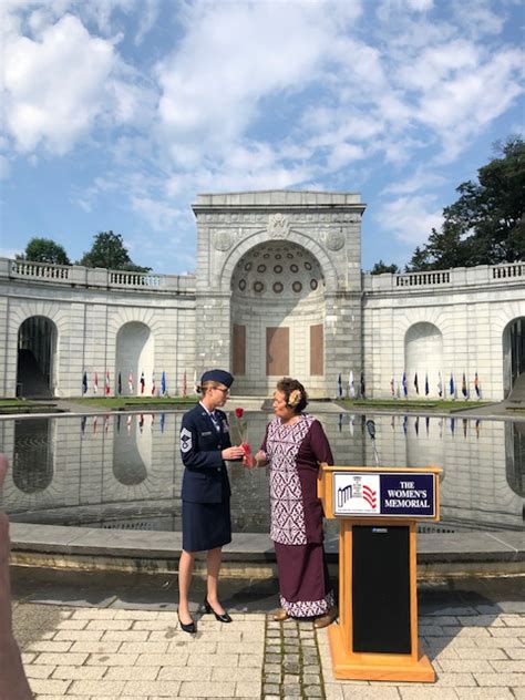 Amata Honors Women Veterans At Womens Memorial Wreath Laying Ceremony
