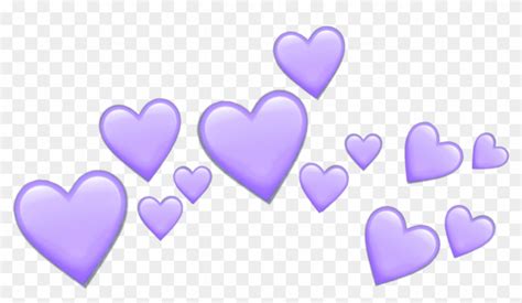Purple Hearts Heart Purpleheart Crown Tumblr Emoji Purple Heart Crown