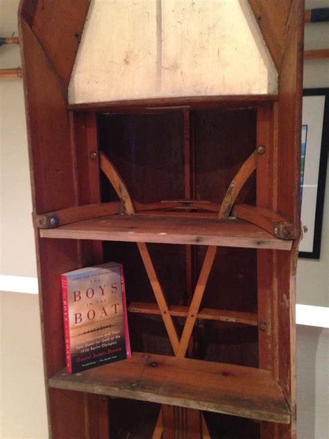 Bookshelf Made From Broken Rowing Shell Rowing Shell Furniture