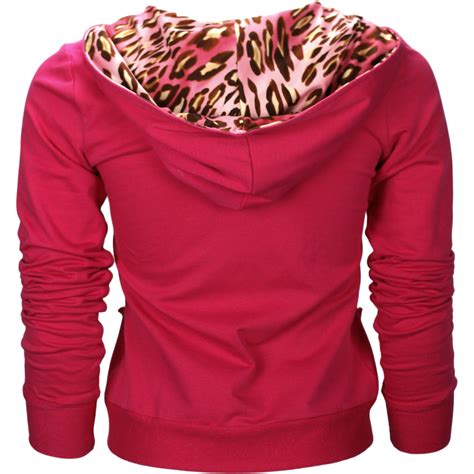 Inspired Activewear Hoodie Hot Pink And Pink Leopard Gym Girl