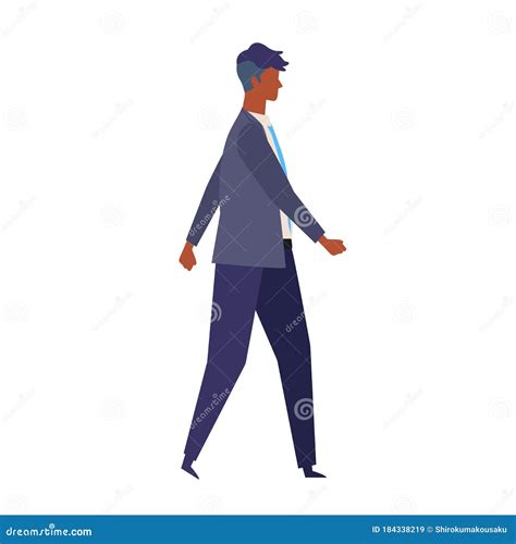 Vector Flat Illustration Of Walking Man Stock Vector Illustration Of