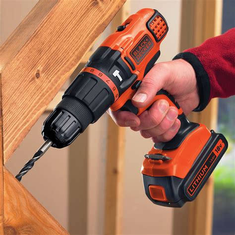 Black And Decker Cordless Hammer Drill Lithium Lon 18v Wilko