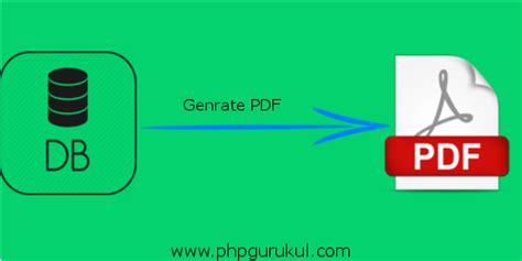 How To Generate Pdf From Mysql Data Using Php Phpgurukul