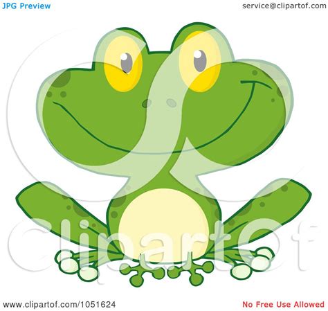 Royalty Free Vector Clip Art Illustration Of A Smiling Green Frog 1