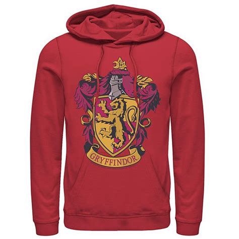 Mens Harry Potter Gryffindor House Crest Graphic Pullover Hoodie