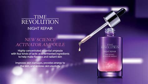 The product packaging didn't really change much from the last couple of versions. Missha Time Revolution Night Repair Science Activator ...