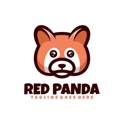 Premium Vector Vector Red Panda Simple Mascot Logo Design