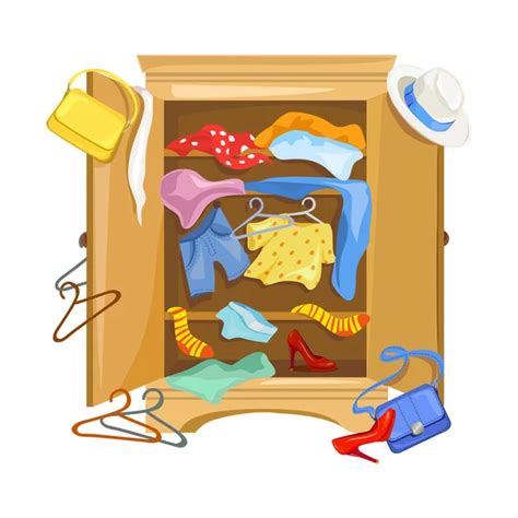 ᐈ Messy Closet Cartoon Stock Cliparts Royalty Free Messy Closet