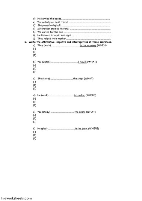 Regular Verbs Past Tense Ficha Interactiva Fichas Cuadro De Texto The