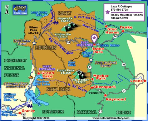 Rocky Mountain National Park Hiking Trails Black Sea Map