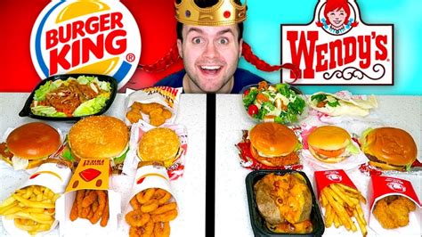 Burger King Vs Wendys Fast Food Restaurant Taste Test Youtube