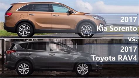 2017 Kia Sorento Vs 2017 Toyota Rav4 Technical Comparison Youtube