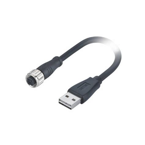 M12 Usb Adapter Cable M12 Connector 4 Pole A Coded To Usb 20a Male