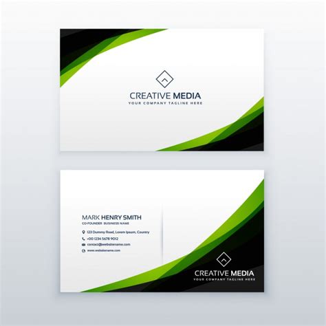 On this page, you can explore and download business card psd files for your graphic design. Free Vector | Green and black business card template