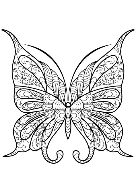 Coloriage À Imprimer Papillon Teksural