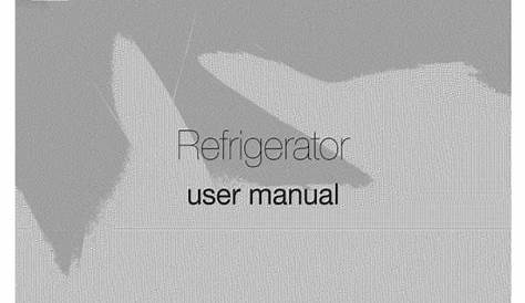 Samsung Refrigerator Manual | Refrigerator | Ac Power Plugs And Sockets