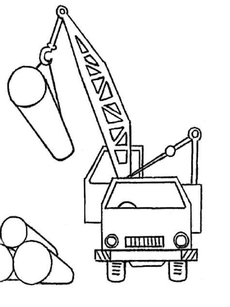 Top 25 truck coloring pages: Crane coloring pages to download and print for free