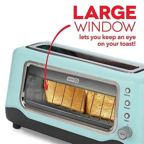 Dash Clear View 2 Slice Toaster In Aqua Bed Bath And Beyond