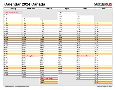 Canada Calendar 2024 Free Printable Pdf Templates