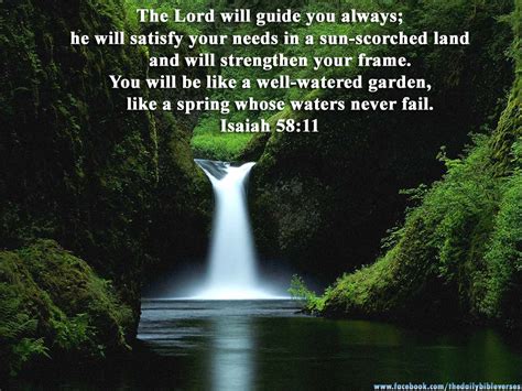 Daily Bible Verses Isaiah 5811