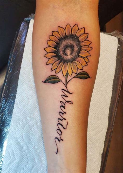 55 Pretty Sunflower Tattoos Let You Sunshine Page 19 Diybig