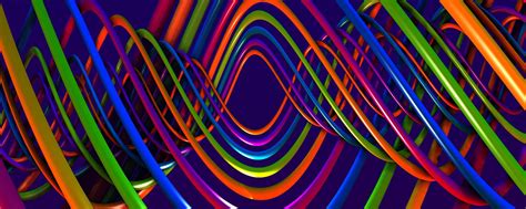 Download Wallpaper 2560x1024 Spiral Colorful Plexus Multicolored