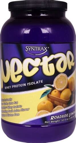 Syntrax Nectar Whey Protein Isolate Powder Roadside Lemonade 2 Lbs