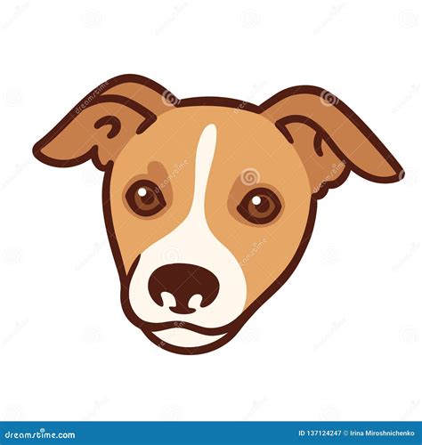Cartoon Dog Portrait Stock Vector Illustration Of Character 137124247